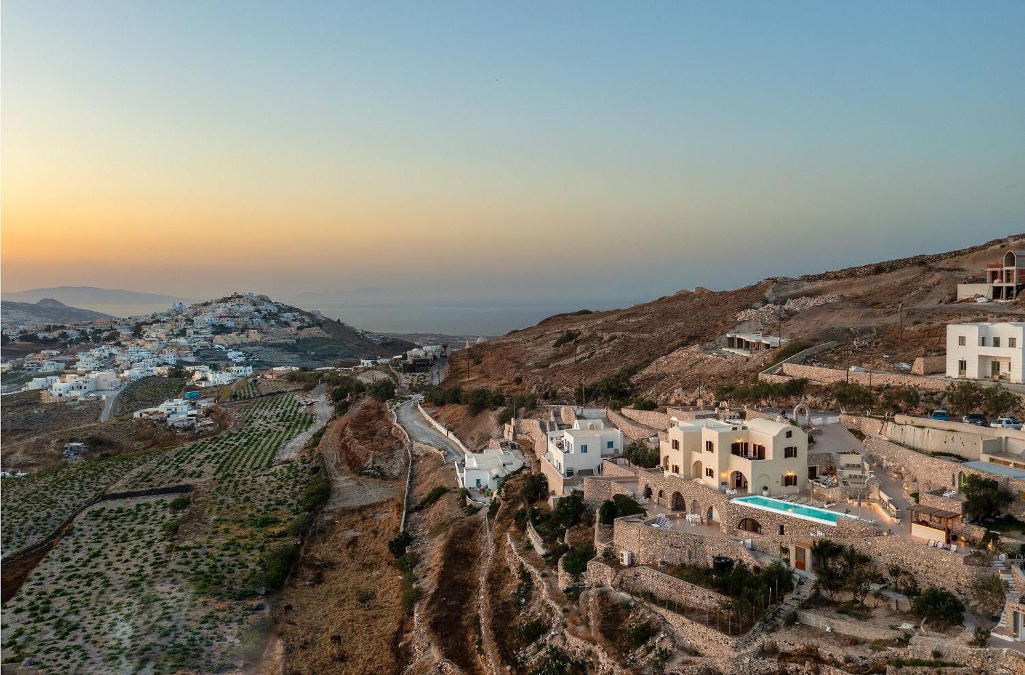 فيلات زاتريكيون سانتوريني Pýrgos المظهر الخارجي الصورة